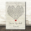 Don Williams You're My Best Friend Script Heart Song Lyric Print