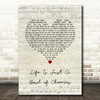 Doris Day Life Is Just A Bowl of Cherries Script Heart Song Lyric Print