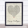 Ed Sheeran Nancy Mulligan Script Heart Song Lyric Print