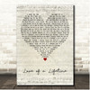 Firehouse Love of a Lifetime Script Heart Song Lyric Print