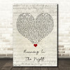 FM84 Running In The Night Script Heart Song Lyric Print