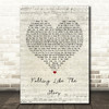James Arthur Falling like the Stars Script Heart Song Lyric Print