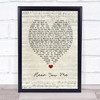 Jimmy Eat World Hear You Me Script Heart Song Lyric Print