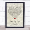 Johnny Cash Rose Of My Heart Script Heart Song Lyric Print