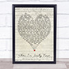 When I'm Sixty Four The Beatles Script Heart Quote Song Lyric Print