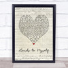 Kings of Leon Hands to Myself Script Heart Song Lyric Print