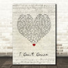 Lee Brice I Don't Dance Script Heart Song Lyric Print