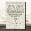 Natalie Cole This Will Be (An Everlasting Love) Script Heart Song Lyric Print
