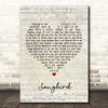 Oasis Songbird Script Heart Song Lyric Print