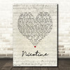 Panic! At The Disco Nicotine Script Heart Song Lyric Print