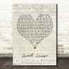 Passenger Sweet Louise Script Heart Song Lyric Print