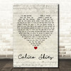 Paul McCartney Calico Skies Script Heart Song Lyric Print