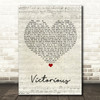 Psyko Punkz Victorious Script Heart Song Lyric Print