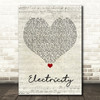 Silk City & Dua Lipa Electricity Script Heart Song Lyric Print