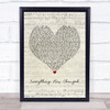 Taylor Swift ft. Ed Sheeran Everything Has Changed Script Heart Song Lyric Print