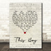 The Beatles This Boy Script Heart Song Lyric Print