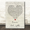 The Cadillac Three Runnin' Red Lights Script Heart Song Lyric Print