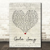 The Lumineers Gale Song Script Heart Song Lyric Print