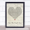 The Script For The First Time Script Heart Song Lyric Print