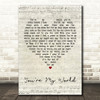 Tom Jones You're My World Script Heart Song Lyric Print