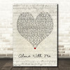 Vance Joy Alone With Me Script Heart Song Lyric Print