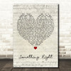 Westlife Something Right Script Heart Song Lyric Print