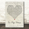 Andrew Belle In My Veins Script Heart Song Lyric Quote Print