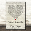 Bette Midler Wind Beneath My Wings Script Heart Song Lyric Quote Print