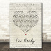Bryan Adams I'm Ready Script Heart Song Lyric Quote Print