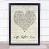 Daughtry Life After You Script Heart Song Lyric Quote Print