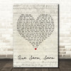 Doris Day Que Sera, Sera Script Heart Song Lyric Quote Print