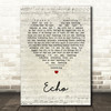 Incubus Echo Script Heart Song Lyric Quote Print
