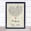 Marvin Gaye & Diana Ross Pledging My Love Script Heart Song Lyric Quote Print