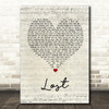 Michael Buble Lost Script Heart Song Lyric Quote Print
