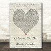 My Chemical Romance Welcome To The Black Parade Script Heart Song Lyric Print