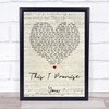 N Sync This I Promise You Script Heart Song Lyric Quote Print