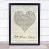 Ocean Colour Scene Get Blown Away Script Heart Song Lyric Quote Print