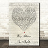 Staind It's Been A While Script Heart Song Lyric Quote Print