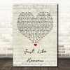 The Cure Just Like Heaven Script Heart Song Lyric Quote Print