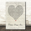 The Greatest Showman From Now On Script Heart Song Lyric Quote Print