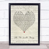 blink-182 All The Small Things Script Heart Song Lyric Print