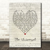 Blur The Universal Script Heart Song Lyric Print