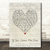 Chicago If you leave me now Script Heart Song Lyric Print