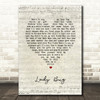 Cody Jinks Lady Bug Script Heart Song Lyric Print