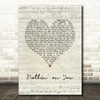 Cody Johnson Nothin' on You Script Heart Song Lyric Print