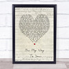 Cody Johnson On My Way To You Script Heart Song Lyric Print