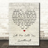 Timi Yuro Let Me Call You Sweetheart Script Heart Song Lyric Quote Print