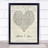 Dolly Parton & Sia Here I Am Script Heart Song Lyric Print
