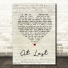 Ella Fitzgerald At Last Script Heart Song Lyric Print