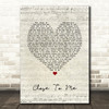 Ellie Goulding, Diplo, Swae Lee Close To Me Script Heart Song Lyric Print